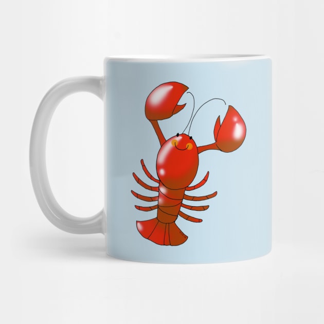 cute red lobster by cartoonygifts